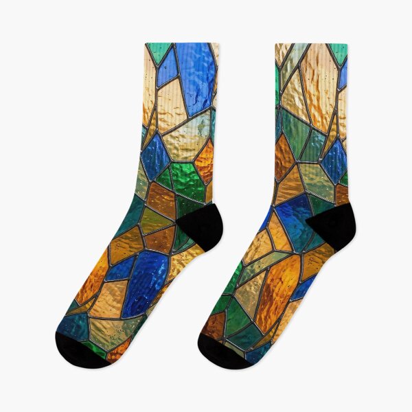 Item preview, Modern Luminous Stained Glass Geometric Pattern designed and sold by wallpapersarts.