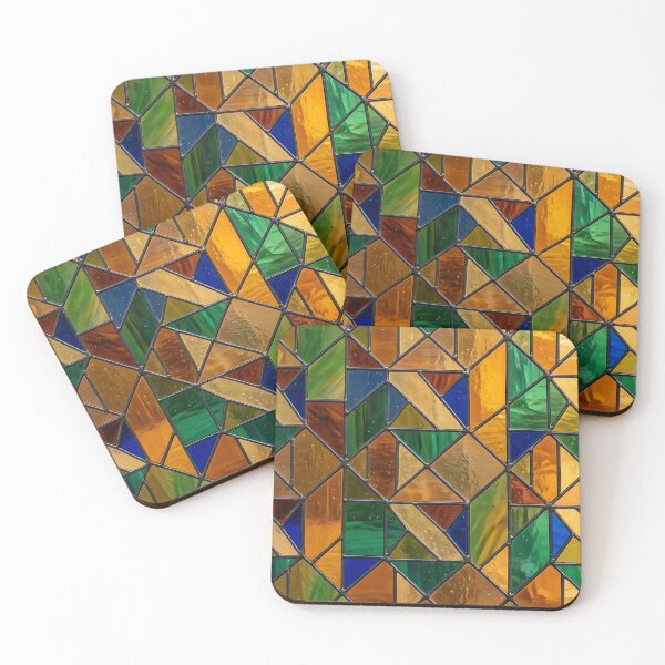 Item preview, Modern Luminous Stained Glass Geometric Pattern designed and sold by wallpapersarts.