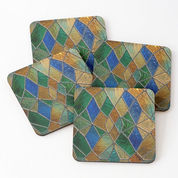 Item preview, Modern Luminous Stained Glass Geometric Pattern designed and sold by wallpapersarts.