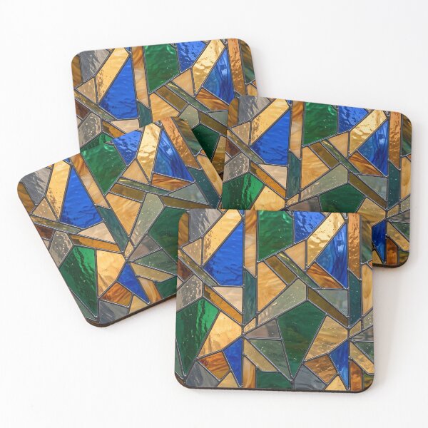 Item preview, Modern Luminous Stained Glass Geometric Pattern designed and sold by wallpapersarts.