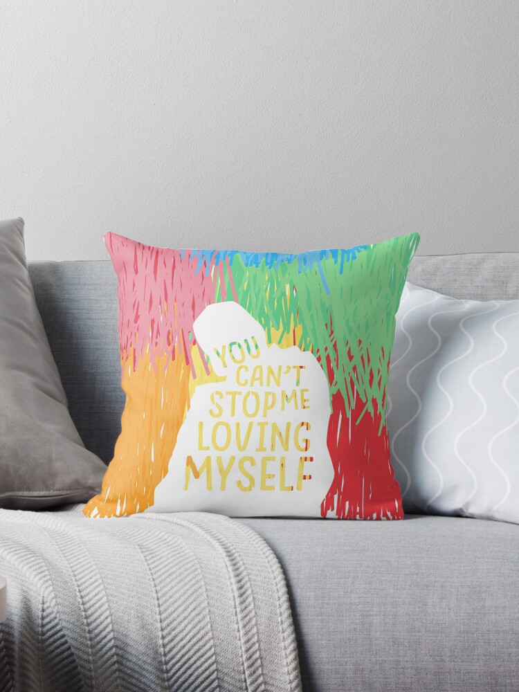 Bts Idol You Can T Stop Me Loving Myself Throw Pillow By Imgoodimdone Redbubble