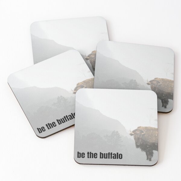 Item preview, Be the Buffalo - Inspirational Bison Winter Storm Art designed and sold by RustyDusTees.