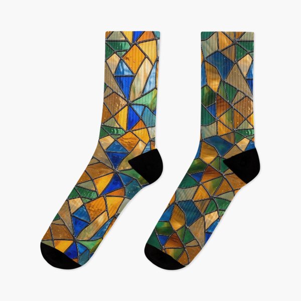 Item preview, Modern Luminous Stained Glass Geometric Pattern designed and sold by wallpapersarts.