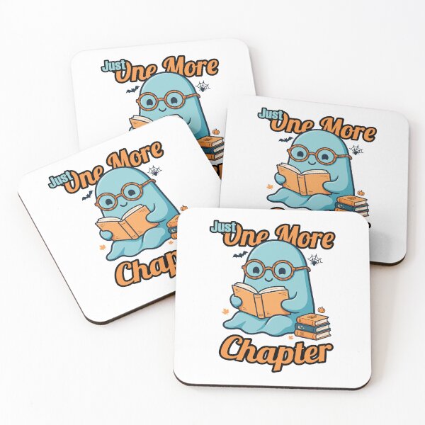 Item preview, Just One More Chapter - Cute Ghost with Glasses Reading a Book designed and sold by Vexelcor.