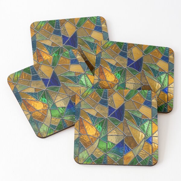 Item preview, Modern Luminous Stained Glass Geometric Pattern designed and sold by wallpapersarts.