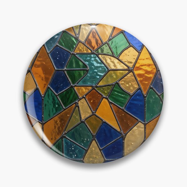 Item preview, Modern Luminous Stained Glass Geometric Pattern designed and sold by wallpapersarts.