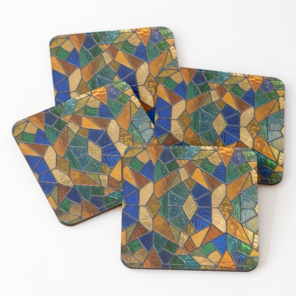 Item preview, Modern Luminous Stained Glass Geometric Pattern designed and sold by wallpapersarts.