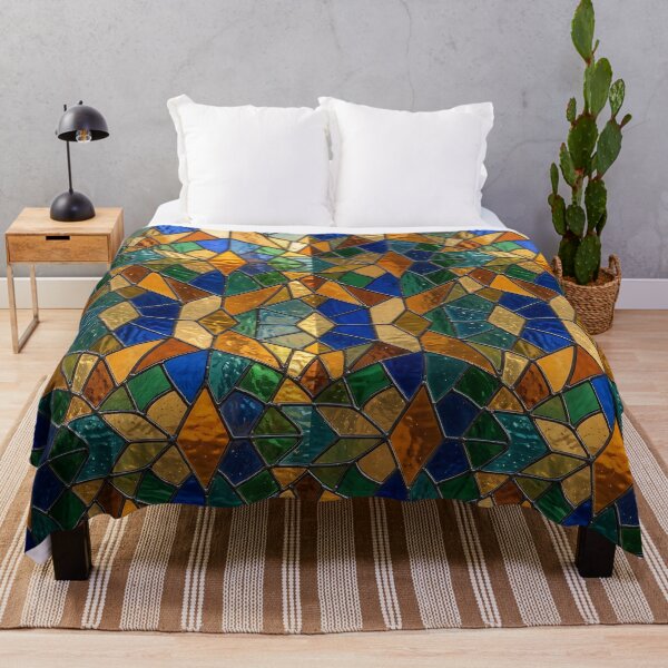 Item preview, Modern Luminous Stained Glass Geometric Pattern designed and sold by wallpapersarts.