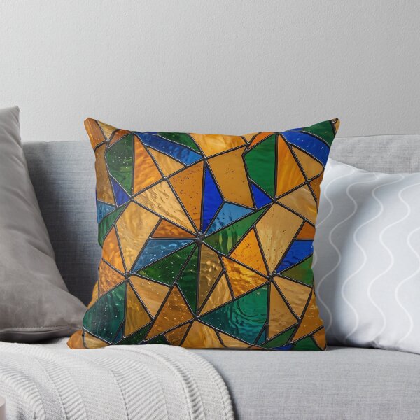 Item preview, Modern Luminous Stained Glass Geometric Pattern designed and sold by wallpapersarts.