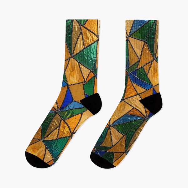 Item preview, Modern Luminous Stained Glass Geometric Pattern designed and sold by wallpapersarts.