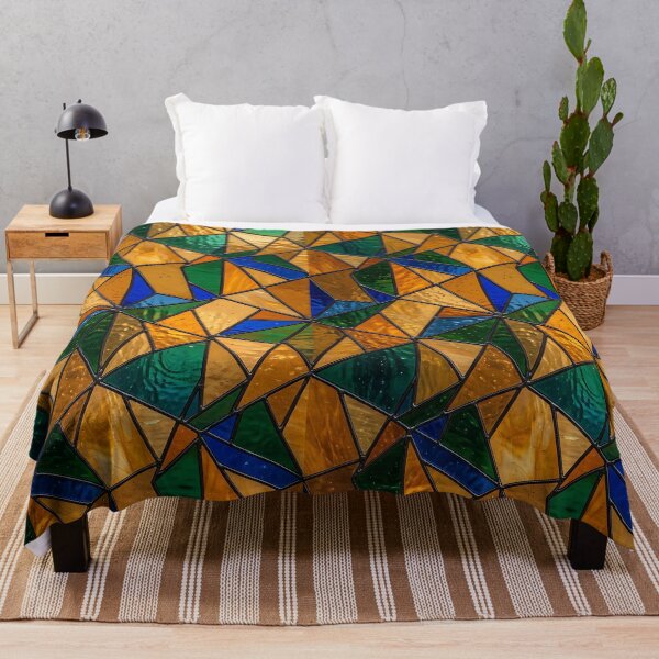 Item preview, Modern Luminous Stained Glass Geometric Pattern designed and sold by wallpapersarts.