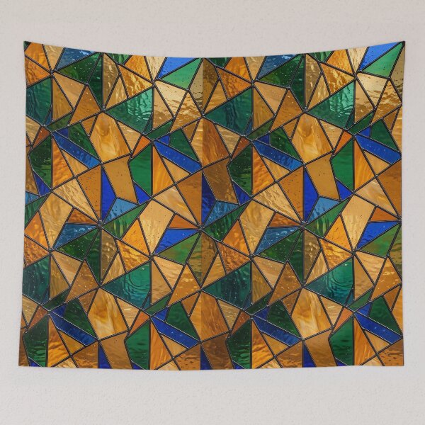 Item preview, Modern Luminous Stained Glass Geometric Pattern designed and sold by wallpapersarts.