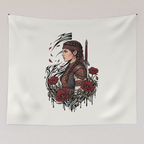Item preview, Warrior Of The Red Valley Folklore designed and sold by fadilow.