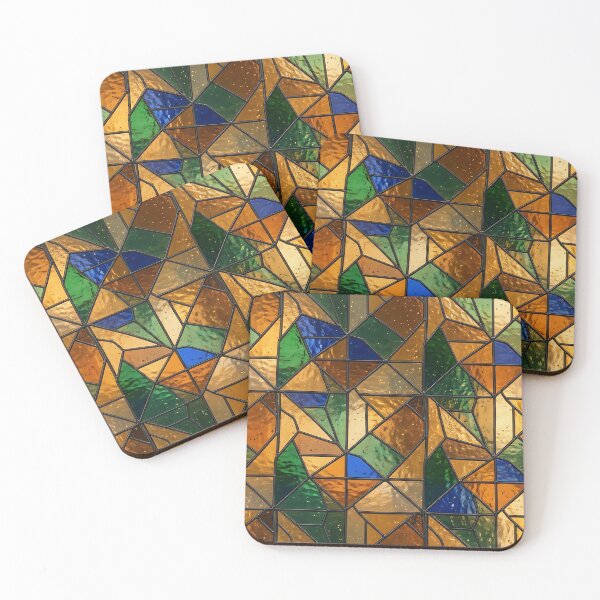 Item preview, Modern Luminous Stained Glass Geometric Pattern designed and sold by wallpapersarts.