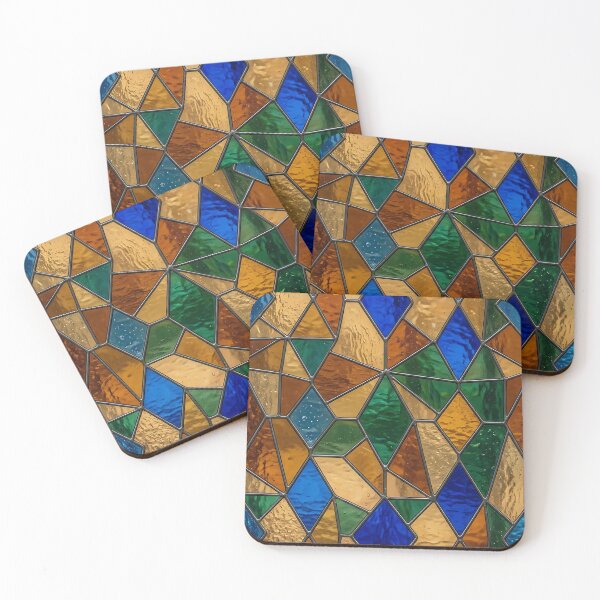 Item preview, Modern Luminous Stained Glass Geometric Pattern designed and sold by wallpapersarts.