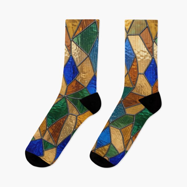 Item preview, Modern Luminous Stained Glass Geometric Pattern designed and sold by wallpapersarts.