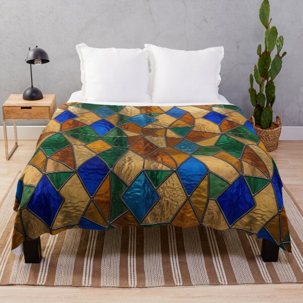 Item preview, Modern Luminous Stained Glass Geometric Pattern designed and sold by wallpapersarts.