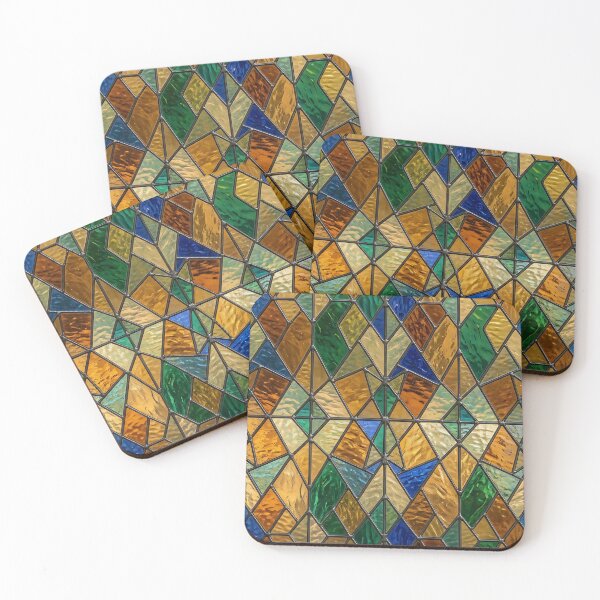 Item preview, Modern Luminous Stained Glass Geometric Pattern designed and sold by wallpapersarts.