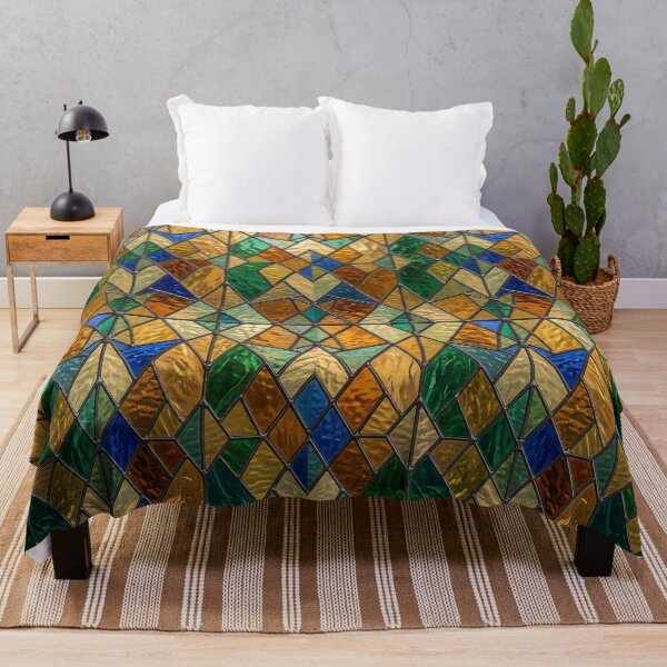 Item preview, Modern Luminous Stained Glass Geometric Pattern designed and sold by wallpapersarts.