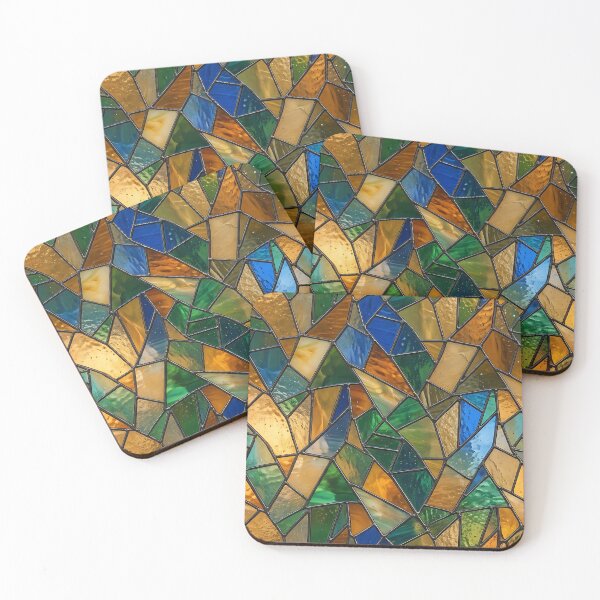 Item preview, Modern Luminous Stained Glass Geometric Pattern designed and sold by wallpapersarts.