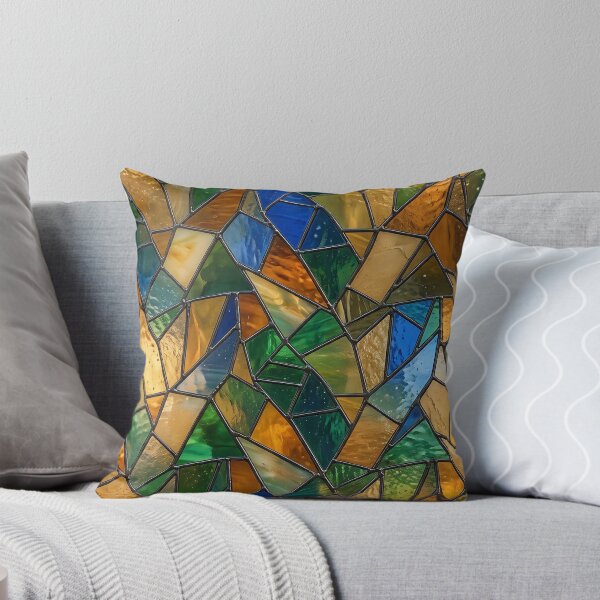 Item preview, Modern Luminous Stained Glass Geometric Pattern designed and sold by wallpapersarts.