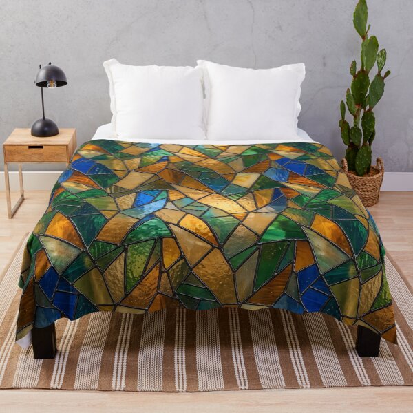 Item preview, Modern Luminous Stained Glass Geometric Pattern designed and sold by wallpapersarts.