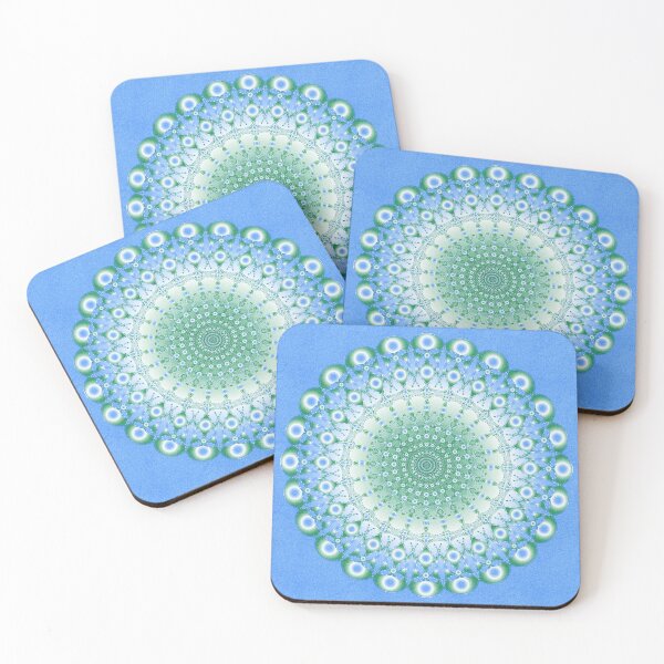 Item preview, Bright Blue and Green Peacock Mandala 1 designed and sold by Elsy's Art.