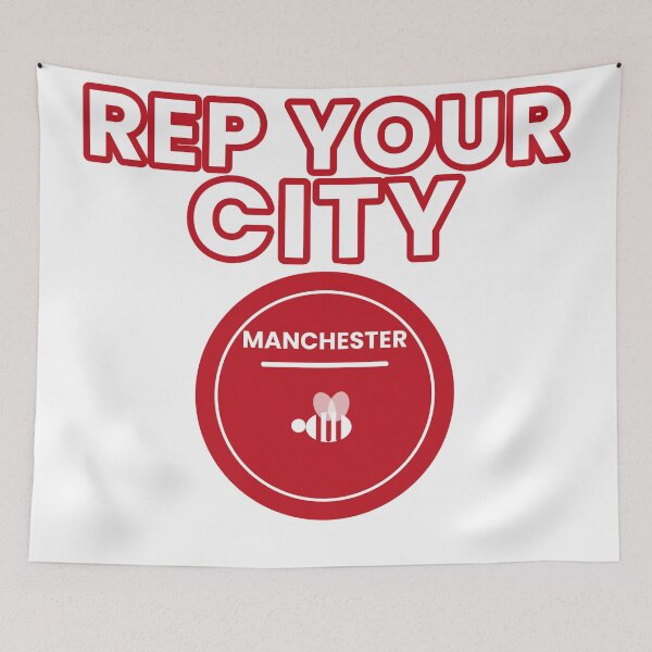 Item preview, Rep Your City Manchester Badge Design designed and sold by JiderichHub.