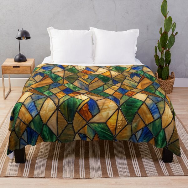 Item preview, Modern Luminous Stained Glass Geometric Pattern designed and sold by wallpapersarts.