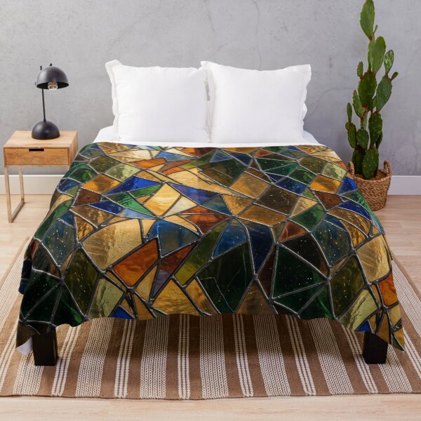 Item preview, Modern Luminous Stained Glass Geometric Pattern designed and sold by wallpapersarts.
