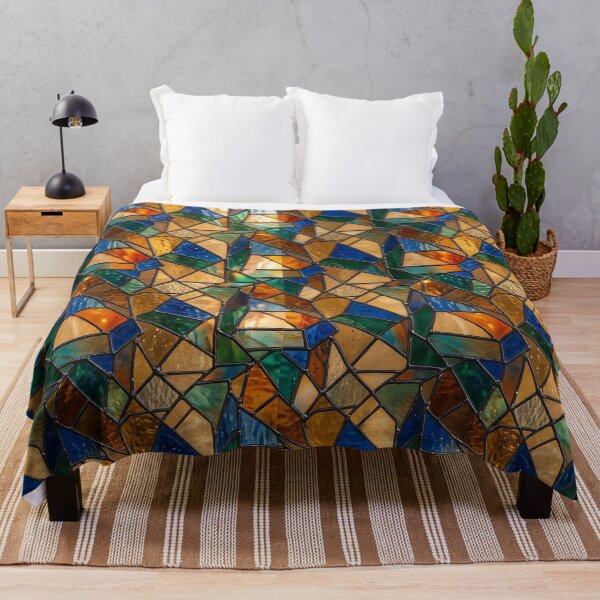 Item preview, Modern Luminous Stained Glass Geometric Pattern designed and sold by wallpapersarts.