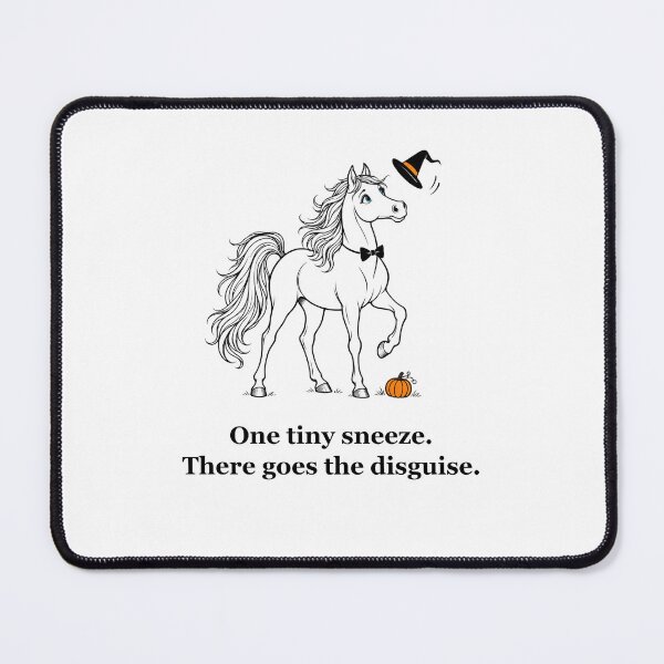 Item preview, Halloween Horse Sneezing Off a Witch Hat designed and sold by Soft Paws Sketches.