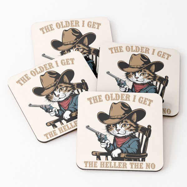 Item preview, Funny Cowboy Cat - The Older I Get The Heller The No designed and sold by legendaryskins.