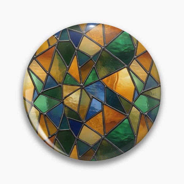 Item preview, Modern Luminous Stained Glass Geometric Pattern designed and sold by wallpapersarts.