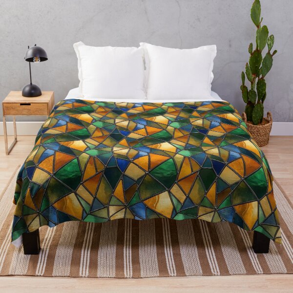 Item preview, Modern Luminous Stained Glass Geometric Pattern designed and sold by wallpapersarts.