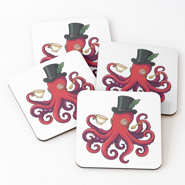 Item preview, Gentleman Octopus Top Hat Tea designed and sold by DariaDoodleArt.