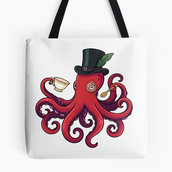 Item preview, Gentleman Octopus Top Hat Tea designed and sold by DariaDoodleArt.