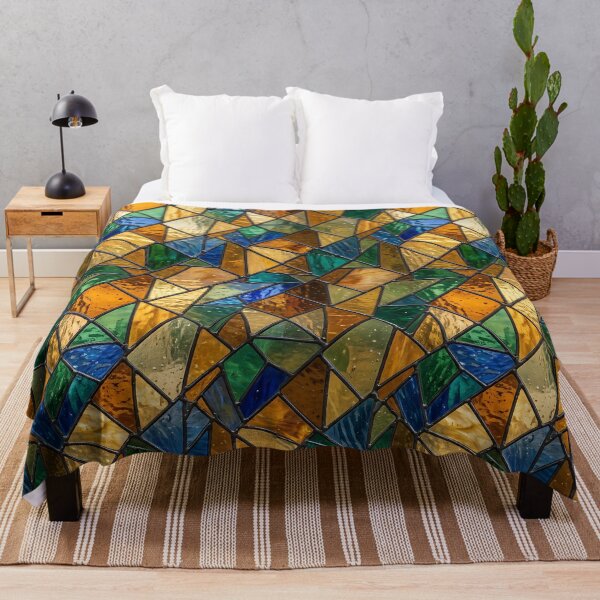 Item preview, Modern Luminous Stained Glass Geometric Pattern designed and sold by wallpapersarts.
