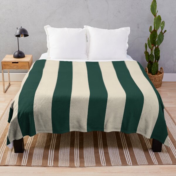 Item preview, Forest Green and Cream Stripe – Vertical Stripe Duvet Cover and Cushion designed and sold by In A Word | One-Word Tees & Gifts.