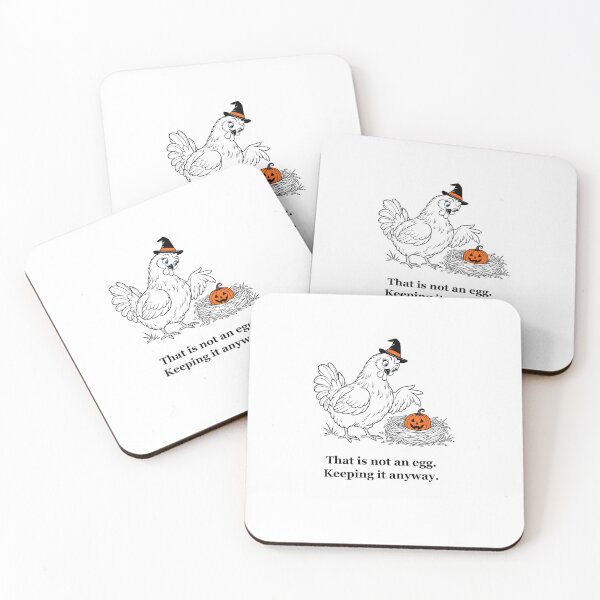 Item preview, Halloween Hen Finding a Pumpkin in Her Nest designed and sold by Soft Paws Sketches.