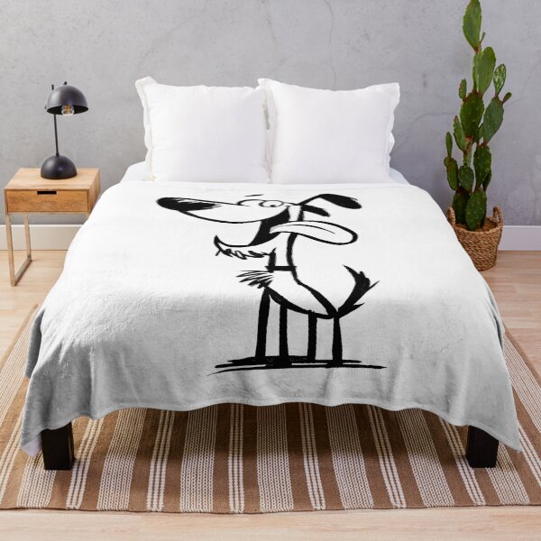 Item preview, Funny Cartoon Dog Ink Illustration with Long Tongue designed and sold by peterdesigns.