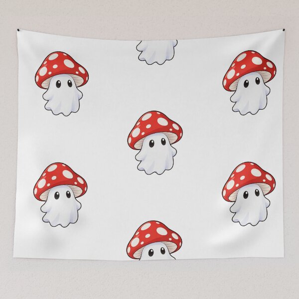 Item preview, Kinoko Mushroom Ghost Kawaii Japanese Spooky Halloween Art designed and sold by Marti’s Shop Corner.