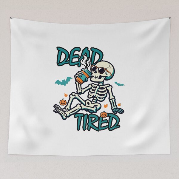 Item preview, Chill Skeleton Drinking Coffee - Funny Skull Coffee Lover, Halloween Fall designed and sold by Vexelcor.