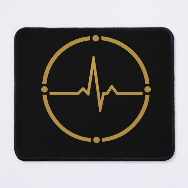 Item preview, Golden Heartbeat ECG Pulse Medical Symbol designed and sold by freshwear design.