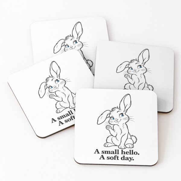 Item preview, Waving Bunny — A Small Hello Sketch designed and sold by Soft Paws Sketches.
