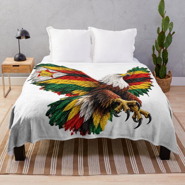 Item preview, Zimbabwe Flag Eagle – Red Yellow Green & Black Patriotic Bird Art designed and sold by Graffiti Magic.