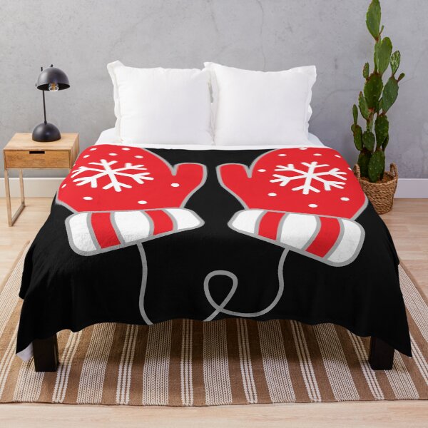 Item preview, Christmas Mittens with Snowflakes – Cute Winter Holiday Illustration designed and sold by DoveArtDesigns.