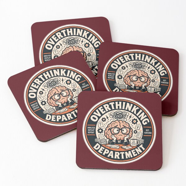 Item preview, Overthinking Department Funny Brain Design designed and sold by MerlinWear.