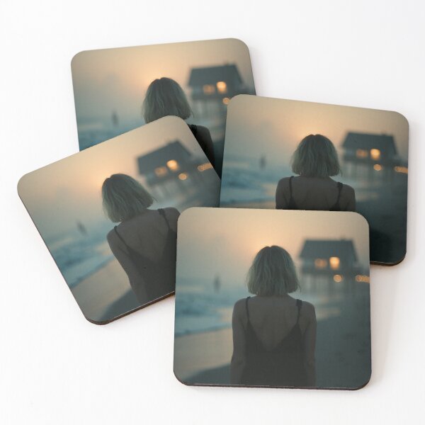 Item preview, Woman on Beach at Dusk designed and sold by ConcreteCandy.