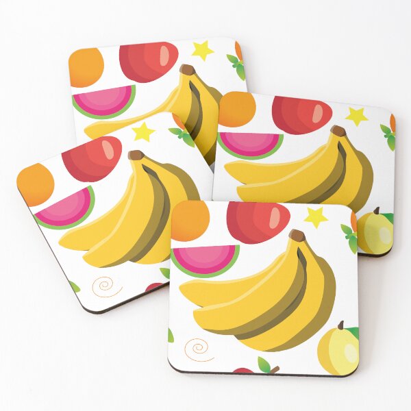 Item preview, Colorful Fruit Pattern with Banana designed and sold by WonkyFaces.